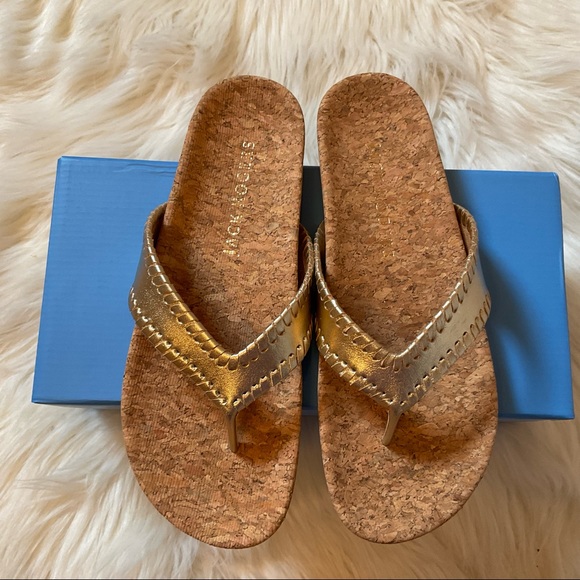 Jack Rogers | Shoes | Jack Rogers Thelma Comfort Flip Flops New In Box Size 8 Platinum | Poshmark